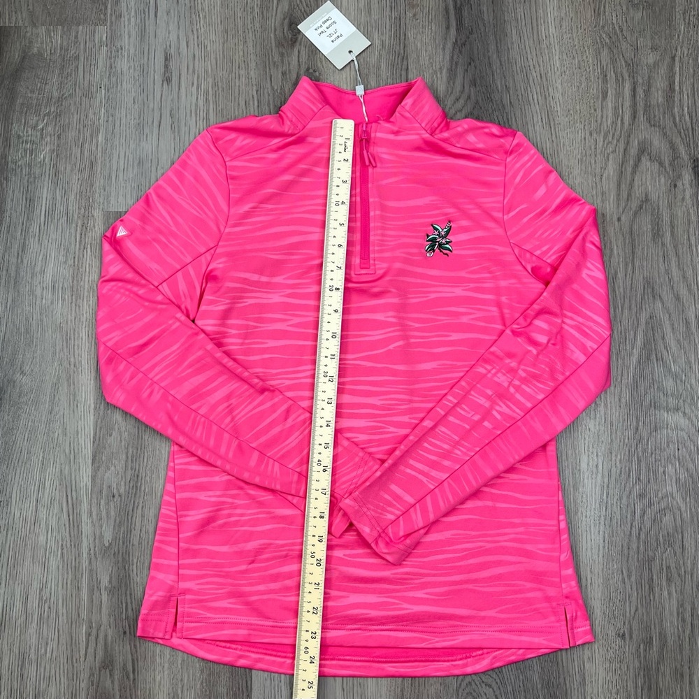 New Levelwear Pullover Jacket 1/4 Zip Womens Small Pink Laurel Valley Golf Club - Picture 8 of 11